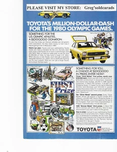 Original 1978 Toyota Corolla Liftback Wagon vintage print ad: Olympic Support - Picture 1 of 1