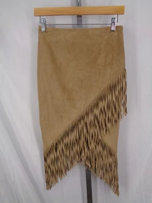 Falda Express Flecos Imitación Gamuza Talla 0 Western Vaquera Festival Nueva Foto 1 de 4