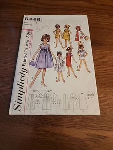 Vintage 1960s Barbie, Tammy Doll Clothes Pattern Reproduction Simplicity 5446 - Picture 1 of 4