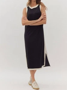 Entro Polly Tank Dress Black - Picture 1 of 11