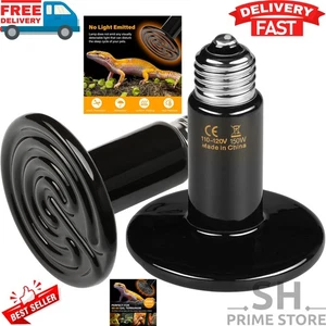 2-Pack Ceramic Heat Emitter,150W Reptile Heat Lamp Bulb, No Light for Amphibian - Picture 1 of 6