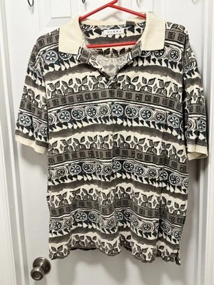 Vintage Summa Men’s Large Polo Multiple Patterns Multicolor  - Image 1 of 4