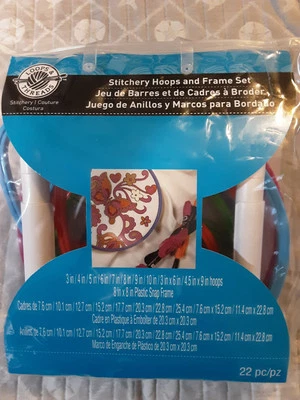Loops & Threads "Stitchery Hoops and Frame Set" 22 pieces All Sizes! - Image 1 of 3
