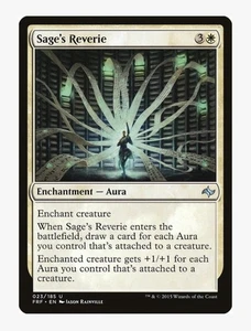 Sage's Reverie | Fate Reforged FRF | MTG | EDH Enchantress | Auras Card Draw NM - Picture 1 of 3