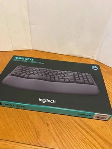 Logitech Wave Keys Wireless Ergonomic Keyboard - Picture 1 of 4