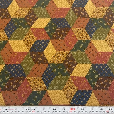 Telas RJR vintage puntadas de dedal 2005 remanente de tela de algodón 9" x 44" Foto 1 de 2