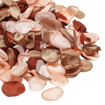 300 pétalos de rosa artificiales pétalos de flores de seda falsos, albaricoque/marrón claro/marrón Foto 1 de 4