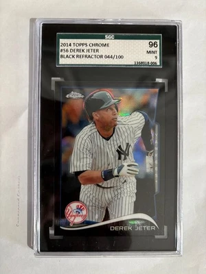 Topps # 54 Derek Jeter 2014 refractor negro 044/100 como nuevo 9 S.G.C Foto 1 de 2