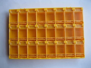 6 pcs SMT Electronic Component Mini Storage Box 24 Grid Orange Color T156 New - Picture 1 of 7