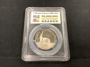 1986-S 50c PCGS Collectors Universe 50,000,000 items is Signed by David Hall! - Picture 1 of 2