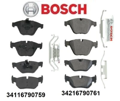 Kit de pastillas de freno BOSCH, DELANTERAS TRASERAS BMW E90, E91, E92; OEM BOSCH semi met. W HDW Foto 1 de 4