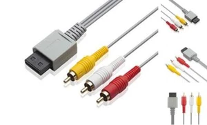 AV Cable for Wii Wii U, 6FT Composite 3 RCA Gold-Plated Cable Cord Wire Main - Picture 1 of 7