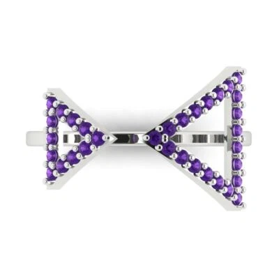 0.2475 tcw Round Vintage Engagement Ring, 14K White Gold Natural Gemstone - Image 1 of 4