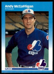 1987 Fleer Andy McGaffigan . Montreal Expos #326
