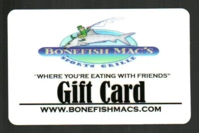 BONEFISH MAC'S SPORTS GRILLE Where You're Eating with Friends Gift Card ( $0 ) - Image 1 of 2