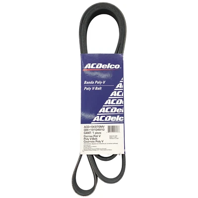 V-RIBBED SERPENTINE BELT for ACDELCO PROFESSIONAL GM CHEVY FORD GMC 6K970 OEM - Image 1 of 4