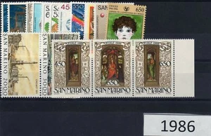 1986 San Marino Annata completa NO bf MNH - Imagen 1 de 1