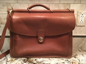 Braune Leder Aktentasche Laptop Messenger Bag Umhängetasche - 16” x 13” - Bild 1 von 10