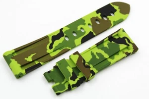Sangle Vert Militaire Silicone TPU Qualité Tailles Variées Rechange Montres SOP9 - Imagen 1 de 6