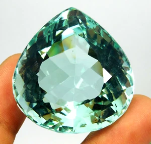 CERTIFIED 213.55 Ct Natural Santa Maria Blue Aquamarine Pear Cut Gemstone HUGE - Picture 1 of 10