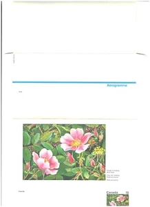 FLOWER Of ALBERTA, WILD ROSE, 15c CANADIAN AEROGRAM. As per Scan - Picture 1 of 1