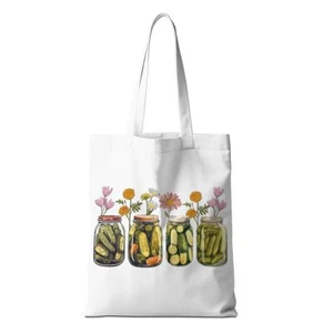 Pickle Tote Bag Aesthetic Weekender Bag Shopping Bags Pickle Stuff Pickle Gif... - Picture 1 of 5