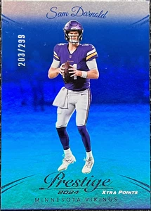 Sam Darnold 2024 Panini Prestige #191 Xtra Points Blue /299 - Vikings - Picture 1 of 2