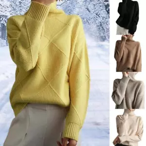 Kaschmir Pullover Damen Rollkragenpullover Strick Rollkragenpullover Damen - Bild 1 von 17