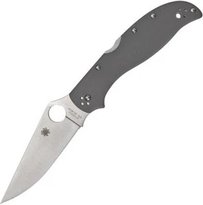 Spyderco C258GPGYCW Stretch 2 XL 3.99in Cru-Wear Steel Blade Gray G10 Handles - Picture 1 of 2
