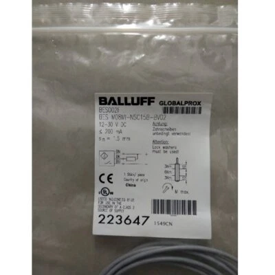 1pc NEW BALLUFF BES M08MI-NSC15B-BV02 Proximity Switch Fast Shipping - Image 1 of 4