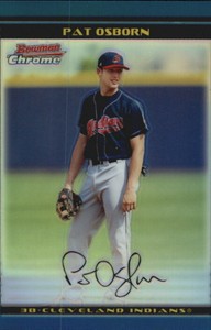 2002 Bowman Chrome Draft Refractors Indians Baseball Card #72 Pat Osborn /300
