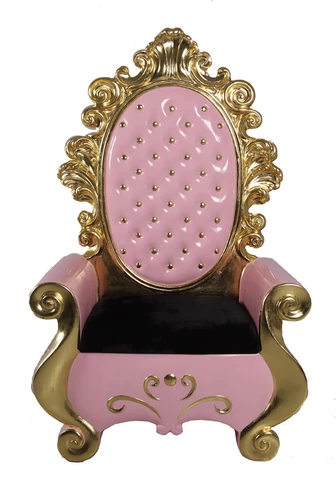 5.5' Pink, Black, and Gold Santa Throne Cover