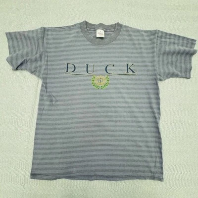 Camiseta De Colección Pato Carolina del Norte Púrpura Rayas Talla Grande Hecha en EE. UU. Miller Foto 1 de 4