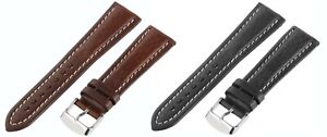 Hadley-Roma Men's MS886 Genuine Shrunken Leather Buckle Watch Strap