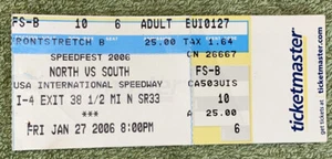 RARO Speedfest 2006 Nord vs Sud USA Biglietto Speedway Internazionale Stub - Foto 1 di 4