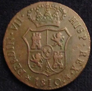ESPAÑA, 214-FERDINANDO VII, 6 CUARTOS 1810, CATALUÑA, GVF. - Imagen 1 de 2