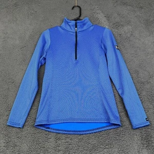 Kerrits Pullover Top Size Small Print Blue Quarter Zip Equestrian Horse Riding - Picture 1 of 11