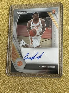 2021-22 Panini Prizm Draft Picks Aamir Simms Auto RC Clemson Basketball - Picture 1 of 2