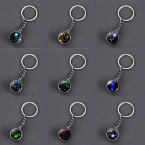 Segni Zodiacali Portachiavi Gioielli Moda 12 Costellazione Regalo di Compleanno Palla di Vetro - Foto 1 di 36
