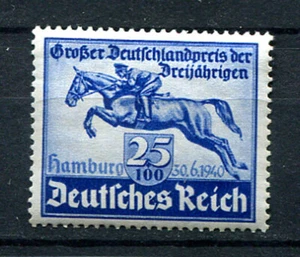 German Reich WW II : Horse race stamp from 1940 - mint - Picture 1 of 1