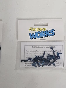 7299 Factory Works Team Blue Screw Set to fit vtg RC10T3 (T3) *Read Notes!* - Picture 1 of 2