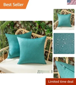 Set of 2 Outdoor Waterproof Throw Pillow Covers Decorative Farmhouse Pillowca... - Picture 1 of 7