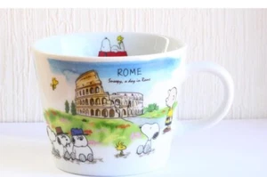 Peanuts Snoopy porcelain world design large mug cup 340ml Roma - Picture 1 of 5