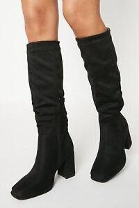 DOROTHY PERKINS Wide Fit Kerri Ruched Knee High Boots