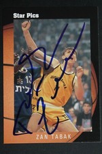 Žan Tabak Signed Autographed 1991 Star Pics #14 Basketball Card CROATIA