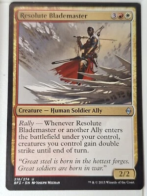 Resolute Blademaster - Battle for Zendikar - Magic the Gathering MTG Nice! - Image 1 of 3