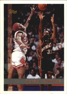 Tarjeta de baloncesto Hersey Hawkins 1997-98 Topps cromada Seattle Supersonics #158 - Imagen 1 de 4