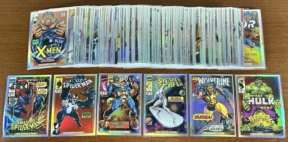 2024 Marvel Masterpieces '92 Platino Variante Completa Cubierta Arco Iris Set 1V-100V Foto 1 de 1