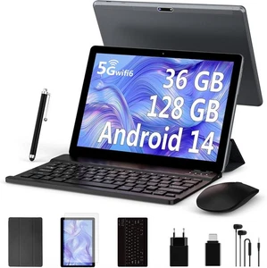 Tablet 10 Pollici Android 14 32GB 128GB, Wifi 6G 4G SIM Tastiera e Mouse inclusi - Foto 1 di 17