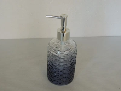 Dispensador de jabón de vidrio gris con bomba a prueba de óxido, 8 pulgadas Foto 1 de 3